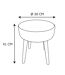 Tabouret Mirage - Hauteur 41 cm - Crème-5