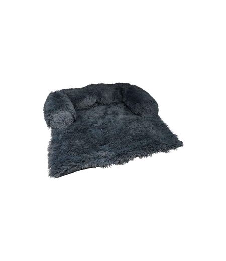 Protège Canapé & Traversin Fluffy 120cm Anthracite