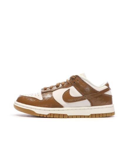 Baskets blanches/marrons femme nike dunk low