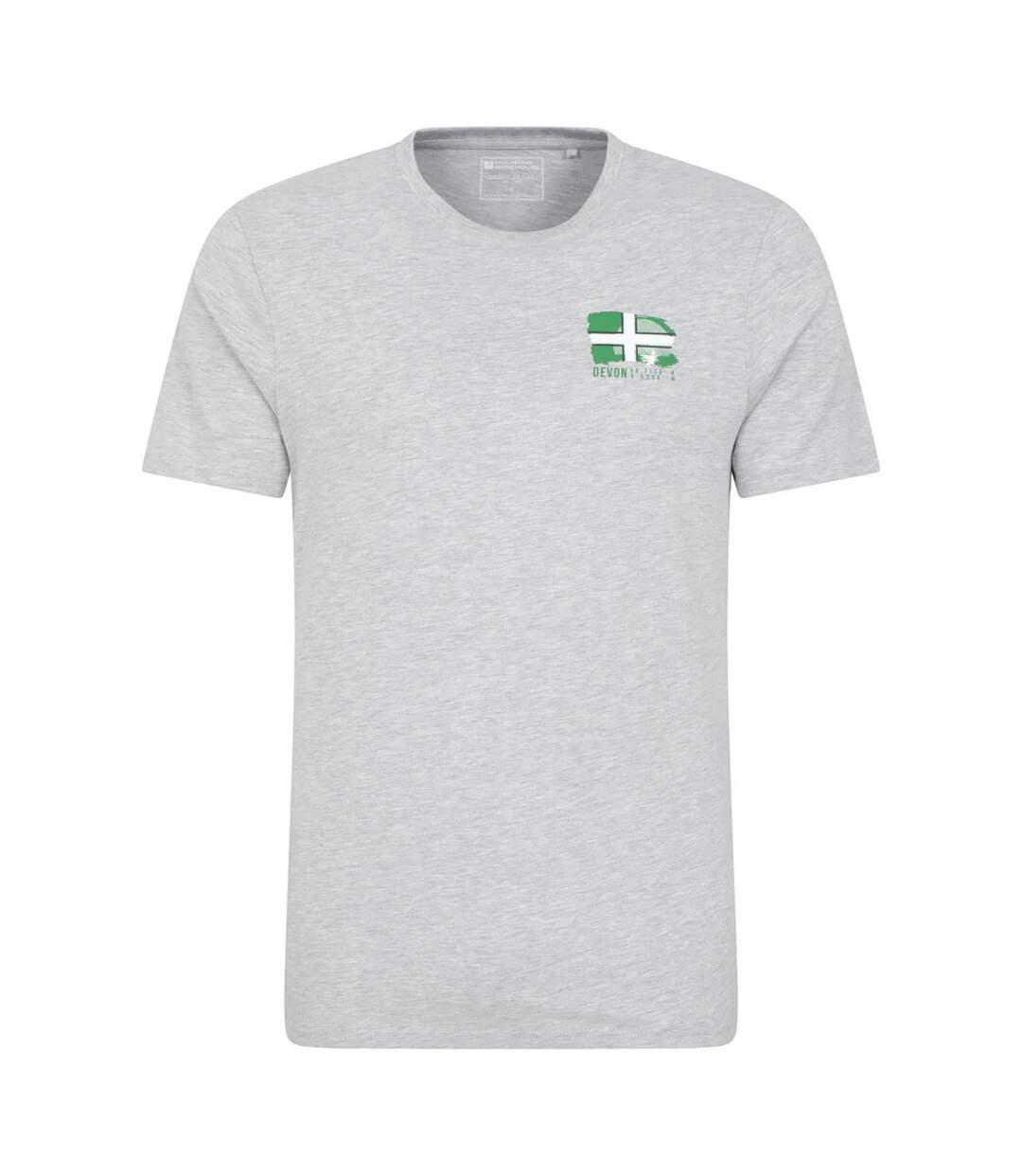 Mens Devon Flag Short-sleeved T-shirt Grey Mountain Warehouse-1