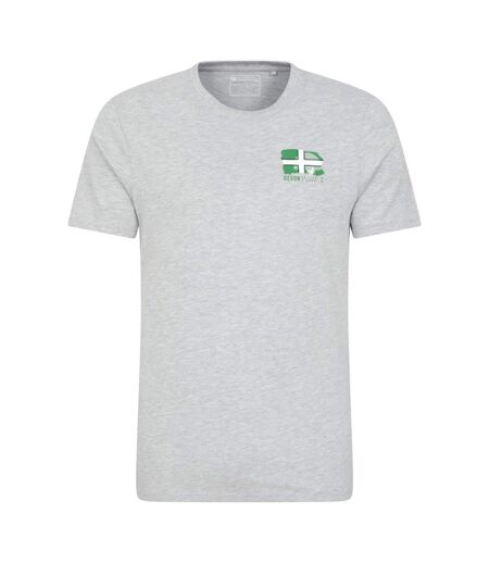 Mens Devon Flag Short-sleeved T-shirt Grey Mountain Warehouse