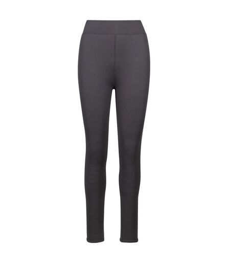 Womens/ladies Fuzzy Sherpa Leggings Dark Grey Trespass