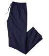 Men's Navy Lounge Trousers with Elasticated Waist Atlas For Men