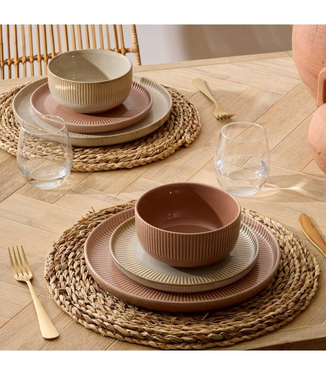 Lot de 6 Assiettes Creuses Chloe 14cm Moka-3