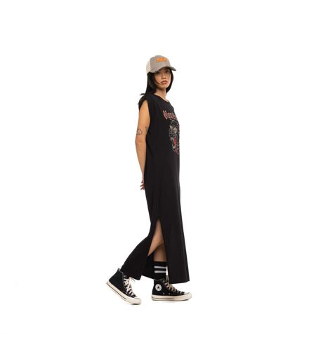 Robe longue col rond sans manches avec print devant South Vondutch