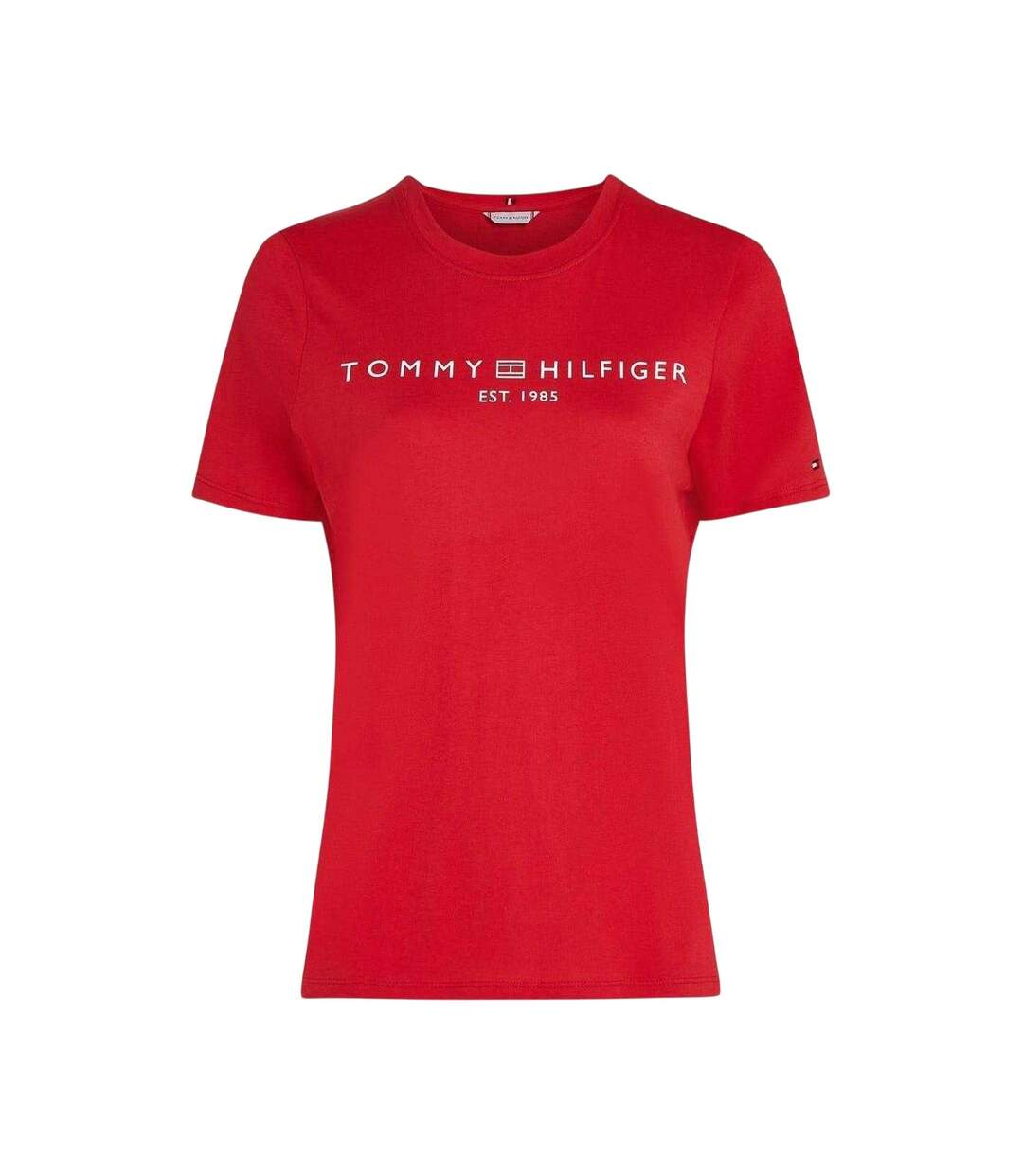 T-shirt Motif/style Logo Rogné Femme Rouge Primaire Tommy Hilfiger-2