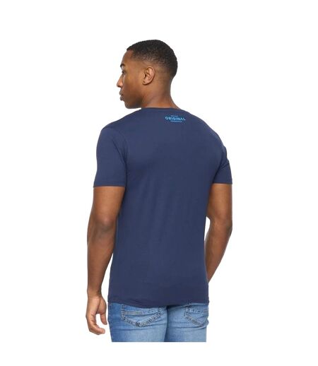 Mens Offaxis T-shirt Navy Crosshatch