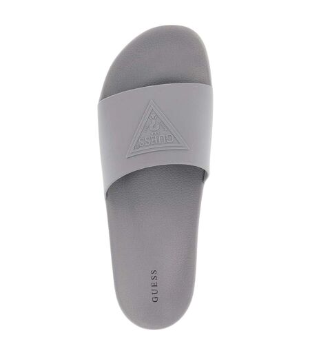 Claquettes Motif/style Logo Homme Gris Guess