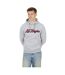 Sweat À Capuche Motif/style Croisée Homme Gris Clair Chiné Brave Soul-1