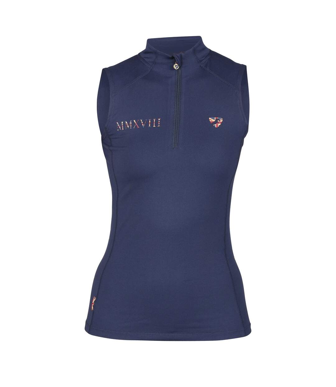 Haut thermique team femme bleu marine Aubrion-1