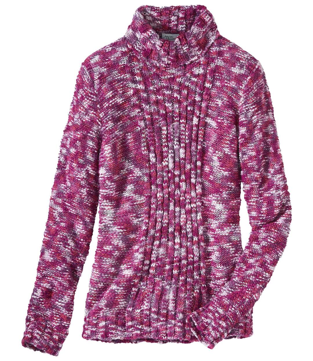 Foltos hatású rózsaszín kötött pulóver Atlas For Men