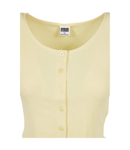 Haut Court Motif/style Côtelé Femme Jaune Pâle Urban Classics