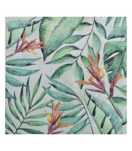 Lot de 20 Serviettes en Papier Jardin Tropical 33x33cm Vert