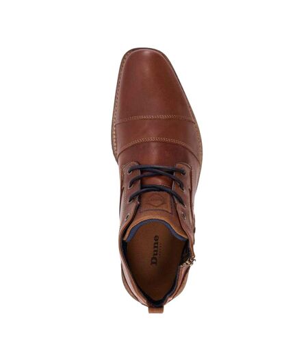 Mens Captain Leather Ankle Boots Tan Dune London
