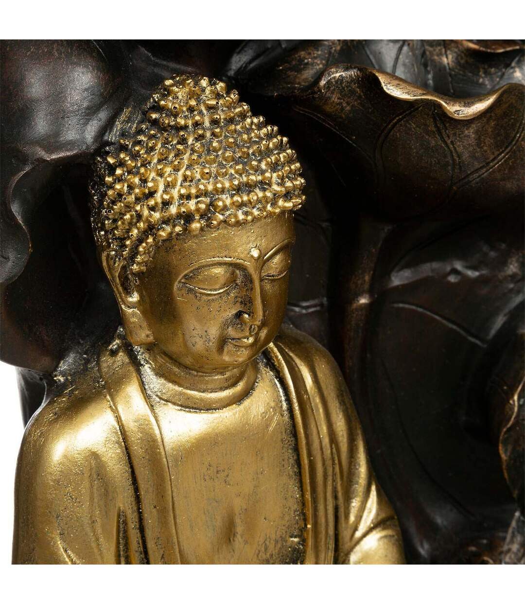 Fontaine & Bouddha Déco Kalyani 39cm Noir & Or-2