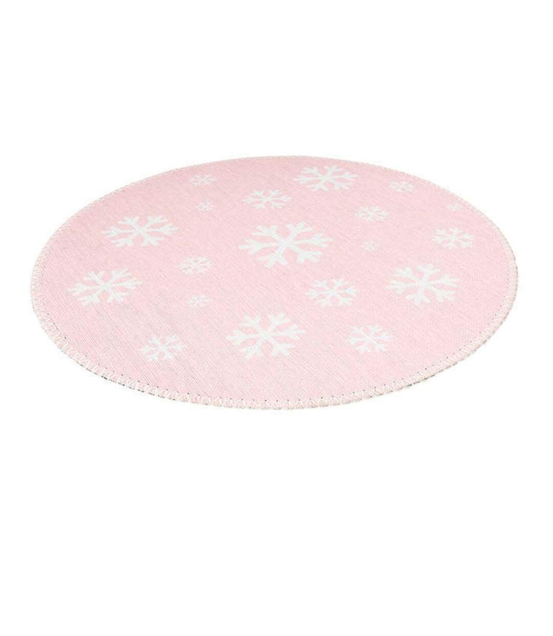 Tapis Rond Enfant Imprimé Bambini VIII 160cm Rose-2