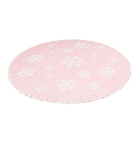 Tapis Rond Enfant Imprimé Bambini VIII 160cm Rose