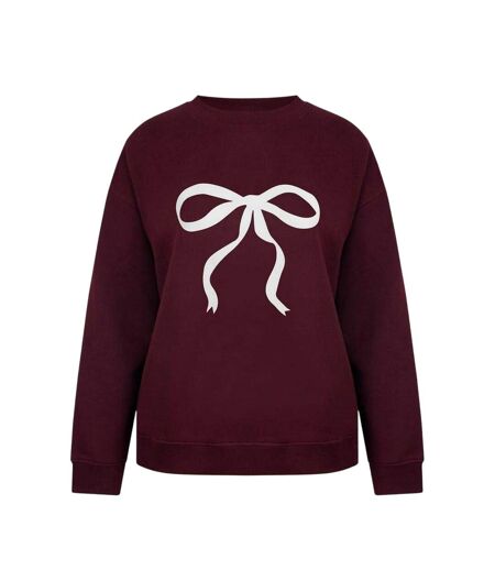 Sweat Motif/style Nœud Femme Bordeaux Miso