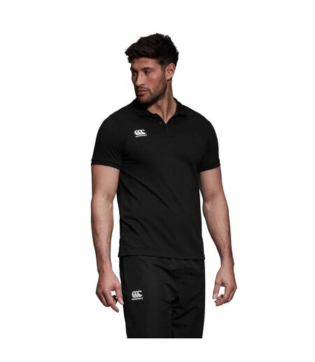 Waimak polo sport à manches courtes homme noir Canterbury