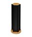 Porte-capsules à café rotatif en bambou et métal - Beige et Noir-1