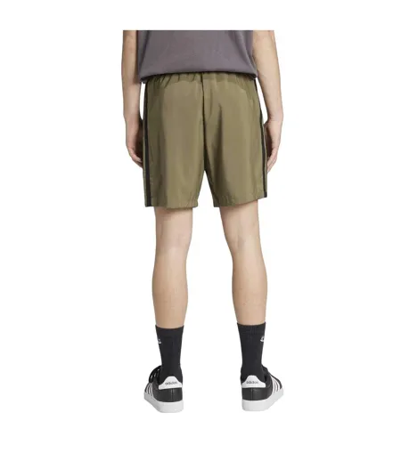 Short Motif/style 3 Rayures Homme Kaki Blanc Adidas