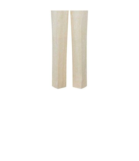 Womens/ladies Fresco Paisley Straight Trousers Coconut Off White
