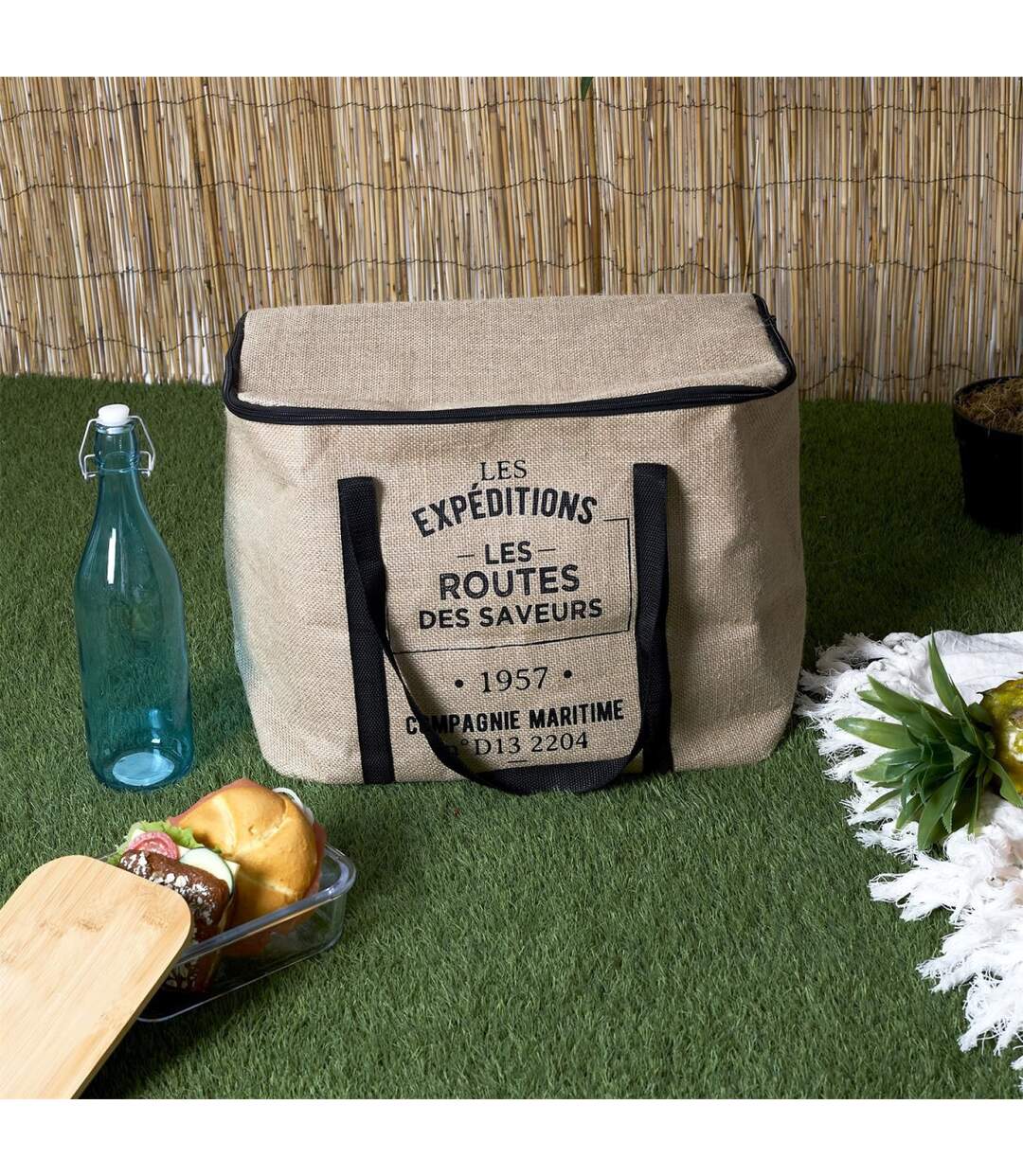 Sac Fraîcheur Effet Jute 42cm Naturel-5