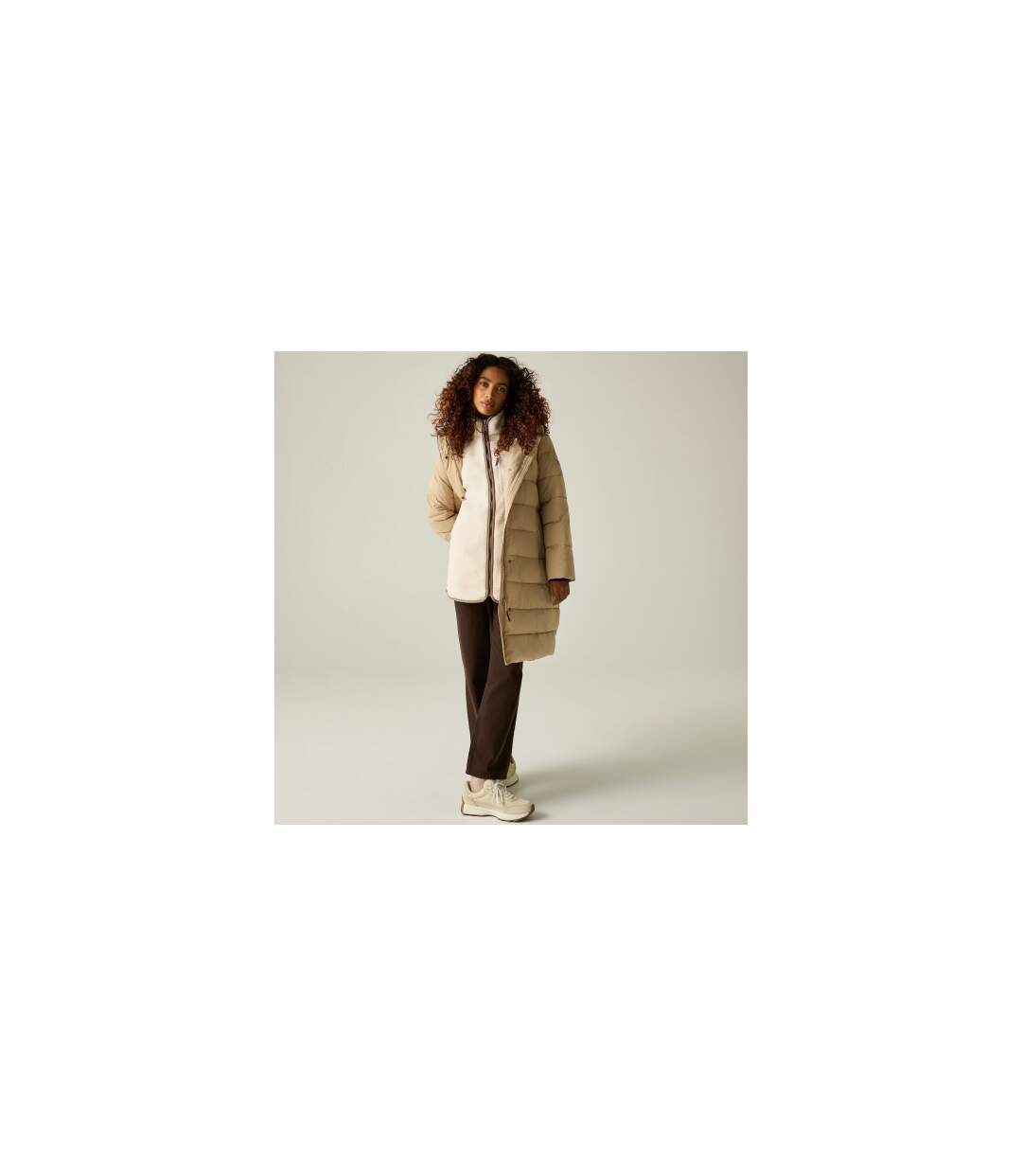 Doudoune Motif/style Matelassé Nehiala Femme Beige Regatta-1