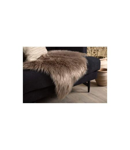 Tapis Imitation Fourrure Katy 60x90cm Marron