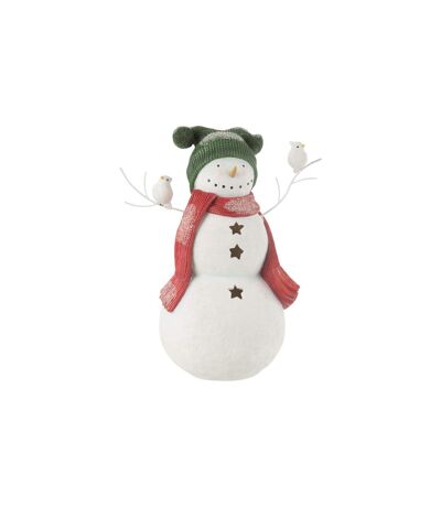 Bonhomme de Neige Déco Oiseaux 50cm Multicolore