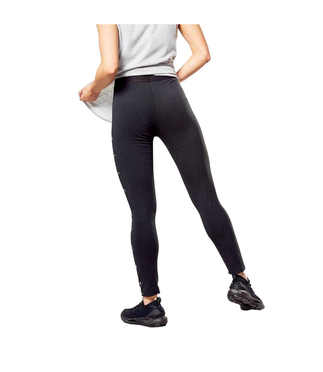 Legging Motif/style Signature Femme Noir Elle-3