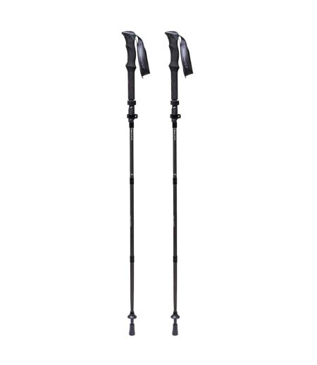 Folding Carbon Pole Pair Lightweight Compact 5 Section Hiking Trekking Sticks Size (One Size)