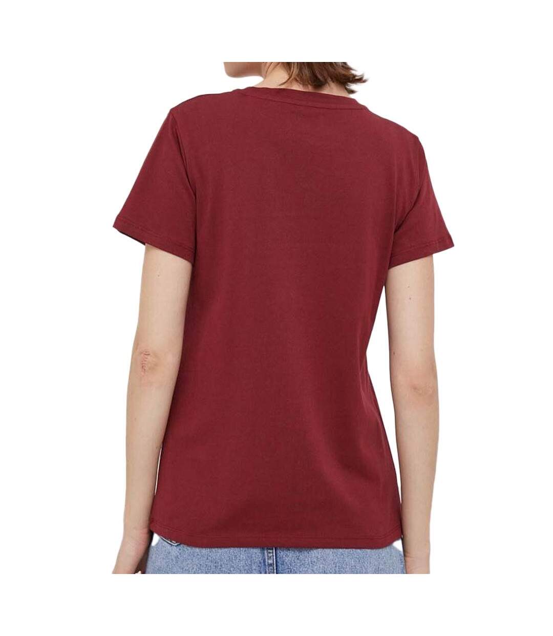 T-shirt Bordeaux Femme Pepe jeans Wendys - XS-2