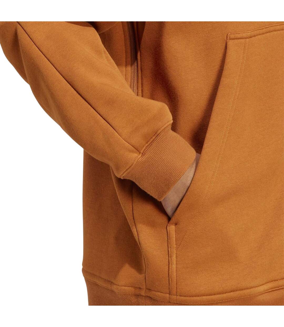 Veste À Capuche Manches Tombantes Femme Caramel Foncé Chiné Adidas-4