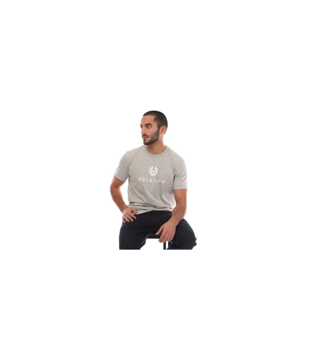T-shirt Motif/style Signature Homme Argenté Belstaff-1