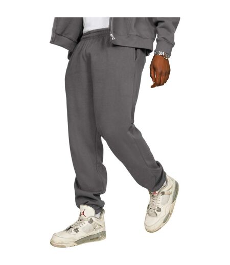 Mens Blended Core Ringspun Cotton Oversized Jogging Bottoms Charcoal Casual Classics