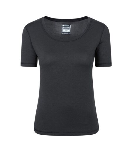 Womens/ladies Keep The Heat Isotherm T-shirt Black Mountain Warehouse