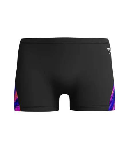 Mens Digital Print All-over Print Swim Shorts Black Multicoloured Speedo