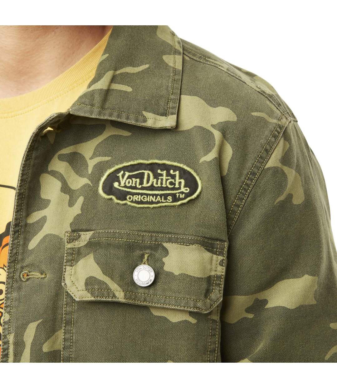 Veste homme avec broderie en camouflage en coton Santi Vondutch