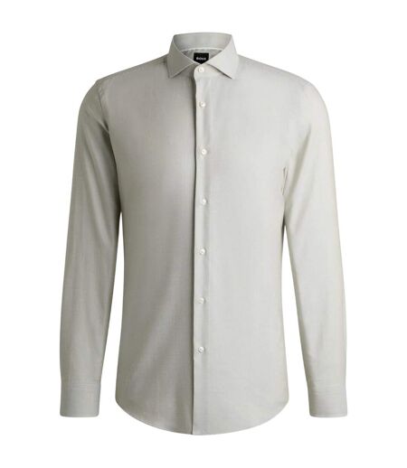 Chemise Habillée Manches Longues Motif/style Uni Homme Vert Boss