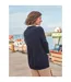 Womens/ladies Lambswool Crew Neck Cardigan Navy WoolOvers-2