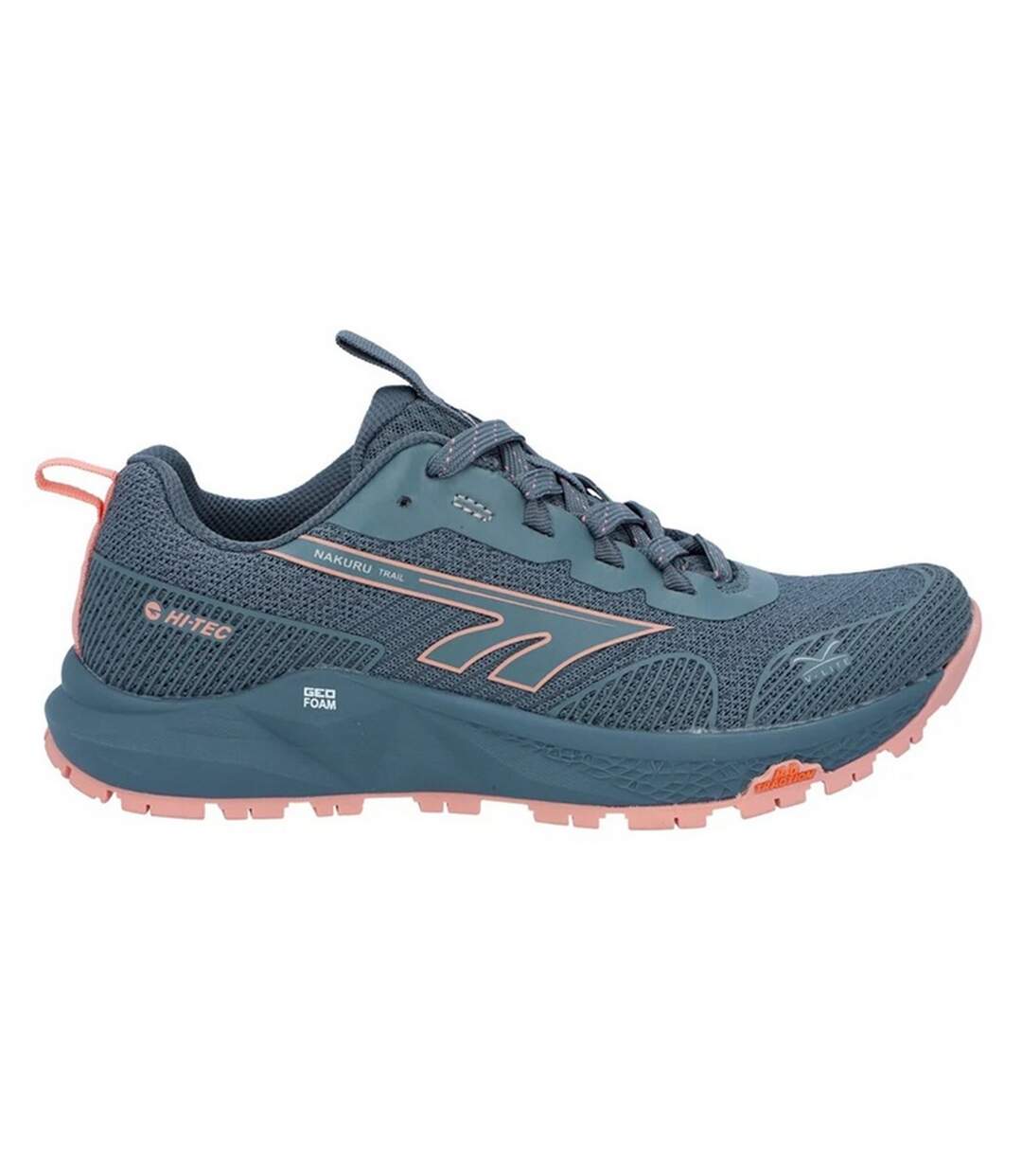 Baskets Geo Nakuru Femme Gris Bleu Foncé Corail Hi-Tec-4
