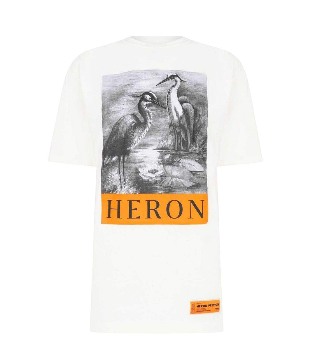 T-shirt Motif/style Logo Femme Blanc Noir Heron Preston-2