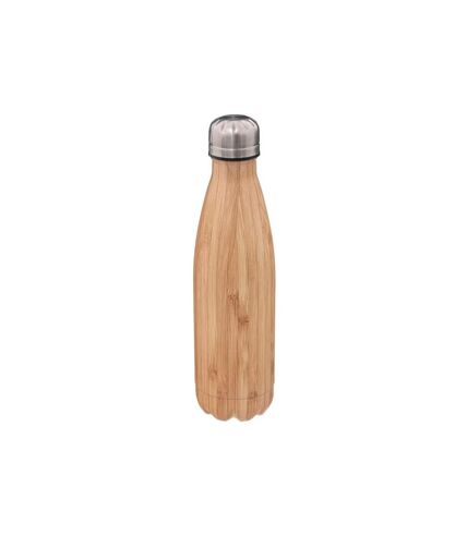 Bouteille Isotherme Inox Effet Bambou 0,5L Beige