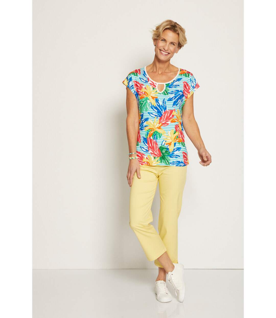 T-shirt imprimé manches courtes kimono-4