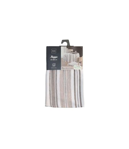 Nappe Ronde Imprimé Melina 180cm Gris
