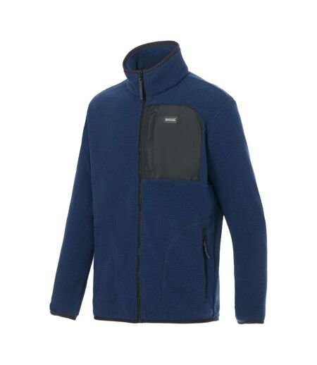 Veste Polaire Col Montant Motif/style Détail Contrasté Frankie Homme Bleu Marine Noir Regatta