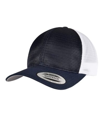 Casquette omnimesh adulte bleu marine / blanc Flexfit