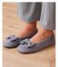 Isotoner Chaussons Ballerines femme velours semelle ultra souple mousse à mémoire forme-2