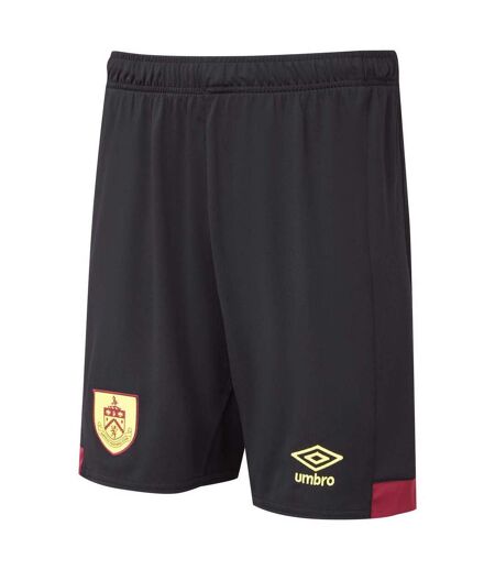 Umbro Mens 23/24 Burnley FC Away Shorts (Black/Claret Red) - UTUO1866